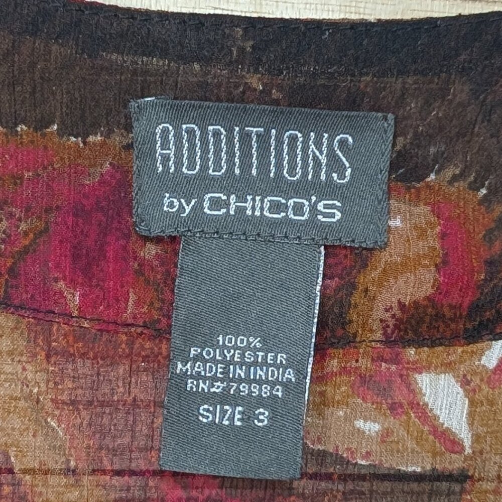 Additions by Chico's Kimono Bohemian Sheer Open Front Size 3 - Picture 8 of 12